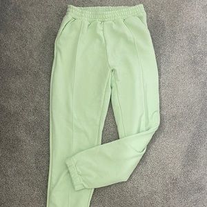 mint green zara sweatpants